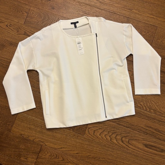 Eileen Fisher Flex Tencel Ponte Round Neck Jacket - Picture 3 of 8